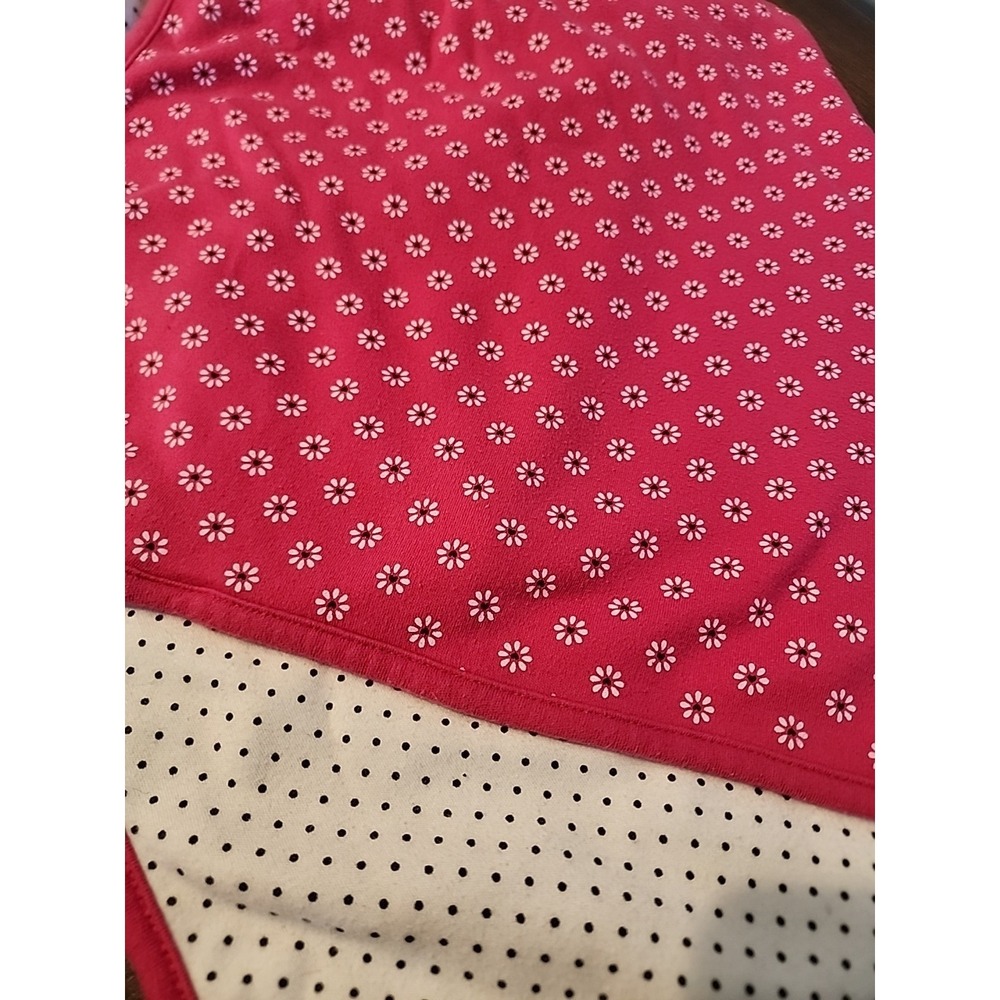 Child of Mine Pink Flowers White Polka Dot Cotton Baby Blanket Carters Floral